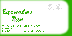 barnabas man business card